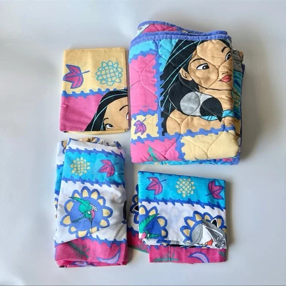 Vintage Disney Pocahontas Crib / Toddler Bedding Set - Picture 1 of 9